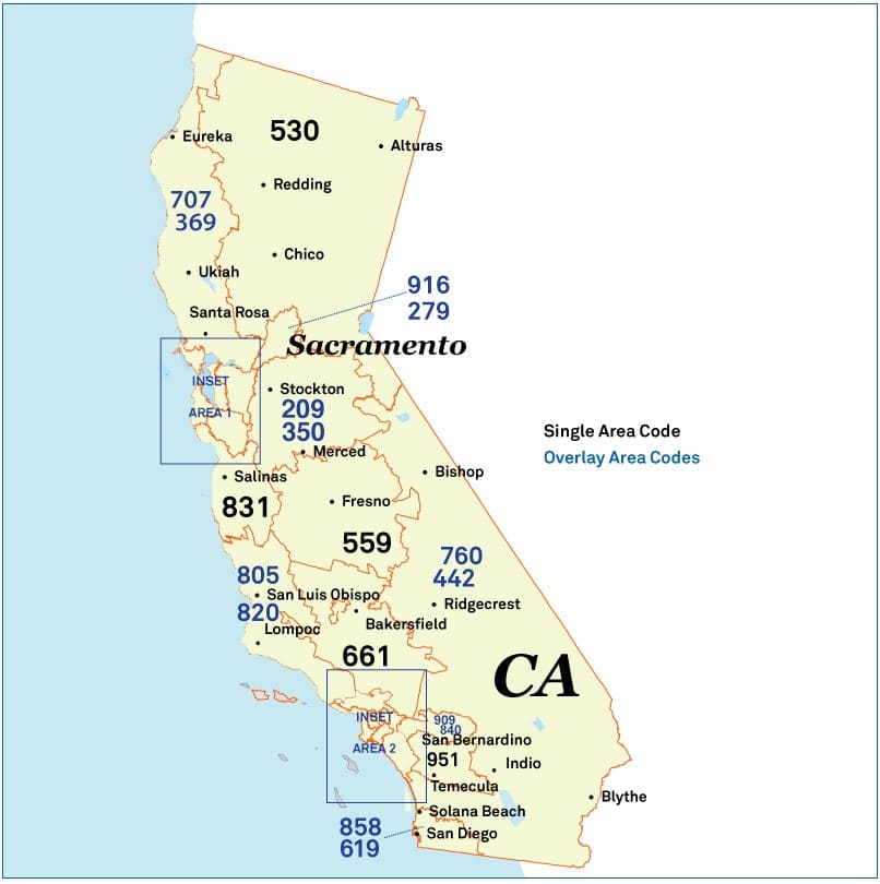 Mapa-de-códigos-de-área-california-CA
